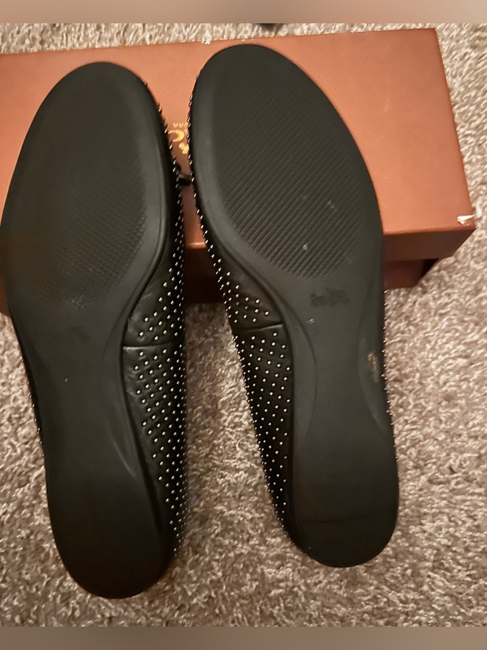 COACH Black Studded Ballet Flats - Size 10 - Picture 2 of 2